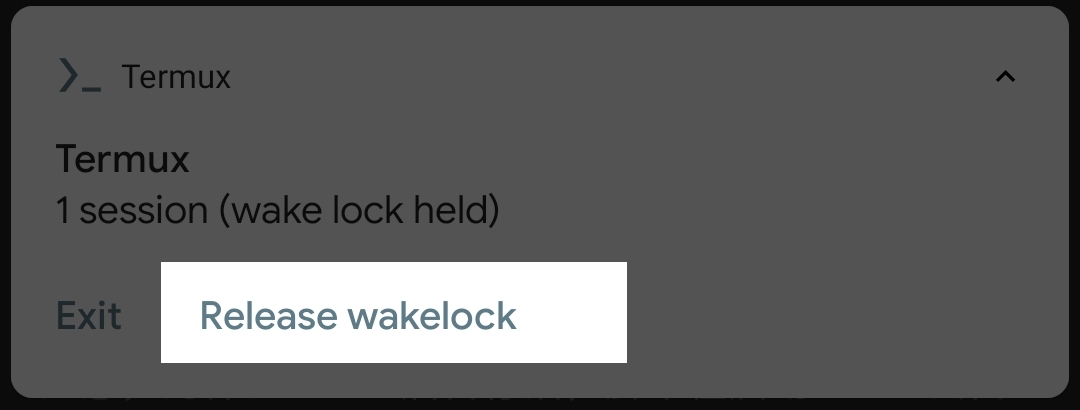 Release wakelock